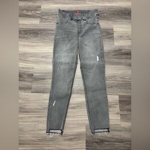 Spanx Distressed Gray Skinny Jegging Jeans Small S